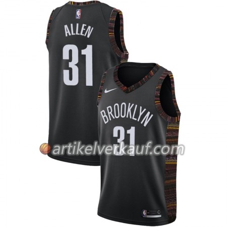 NBA Brooklyn Nets Trikot Jarrett Allen 31 2018-19 Nike City Edition Schwarz Swingman - Herren